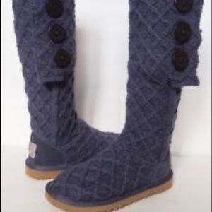 Ugg Australia Authentic Knit Navy Tall Boots size9